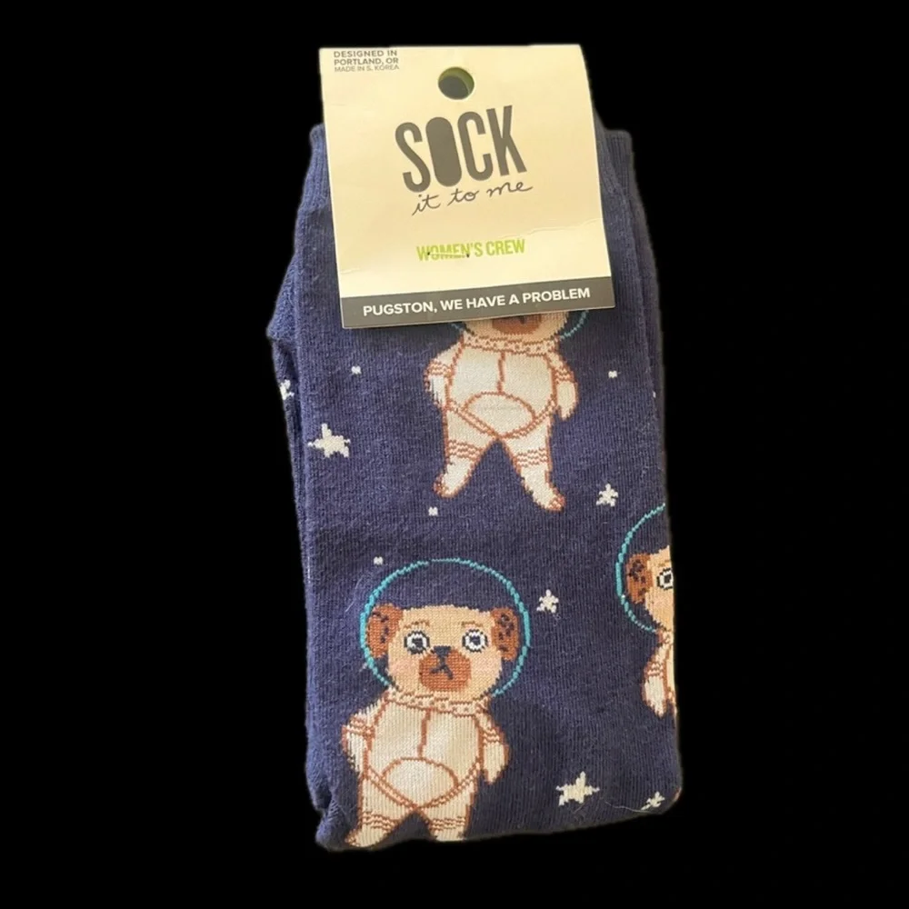 Sockittome Pugston We Have A Problem Pug Socks